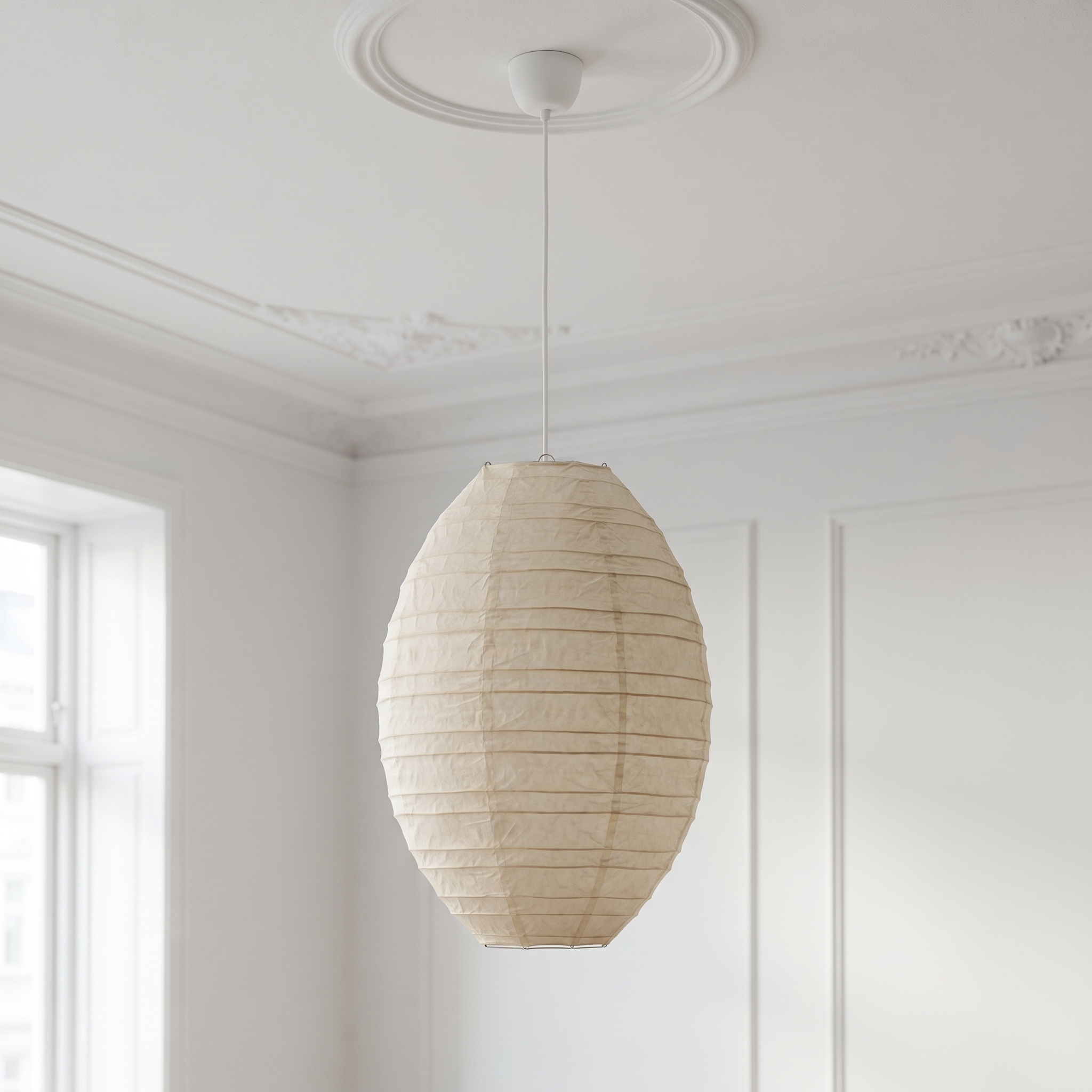 HELIA - rispapirs lampe - Ø37xH55 cm billede
