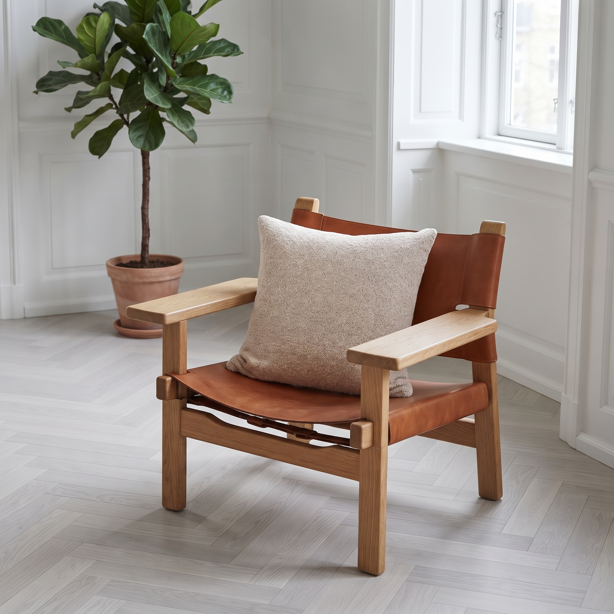 BIRK - beige sofapude - 45x45 cm