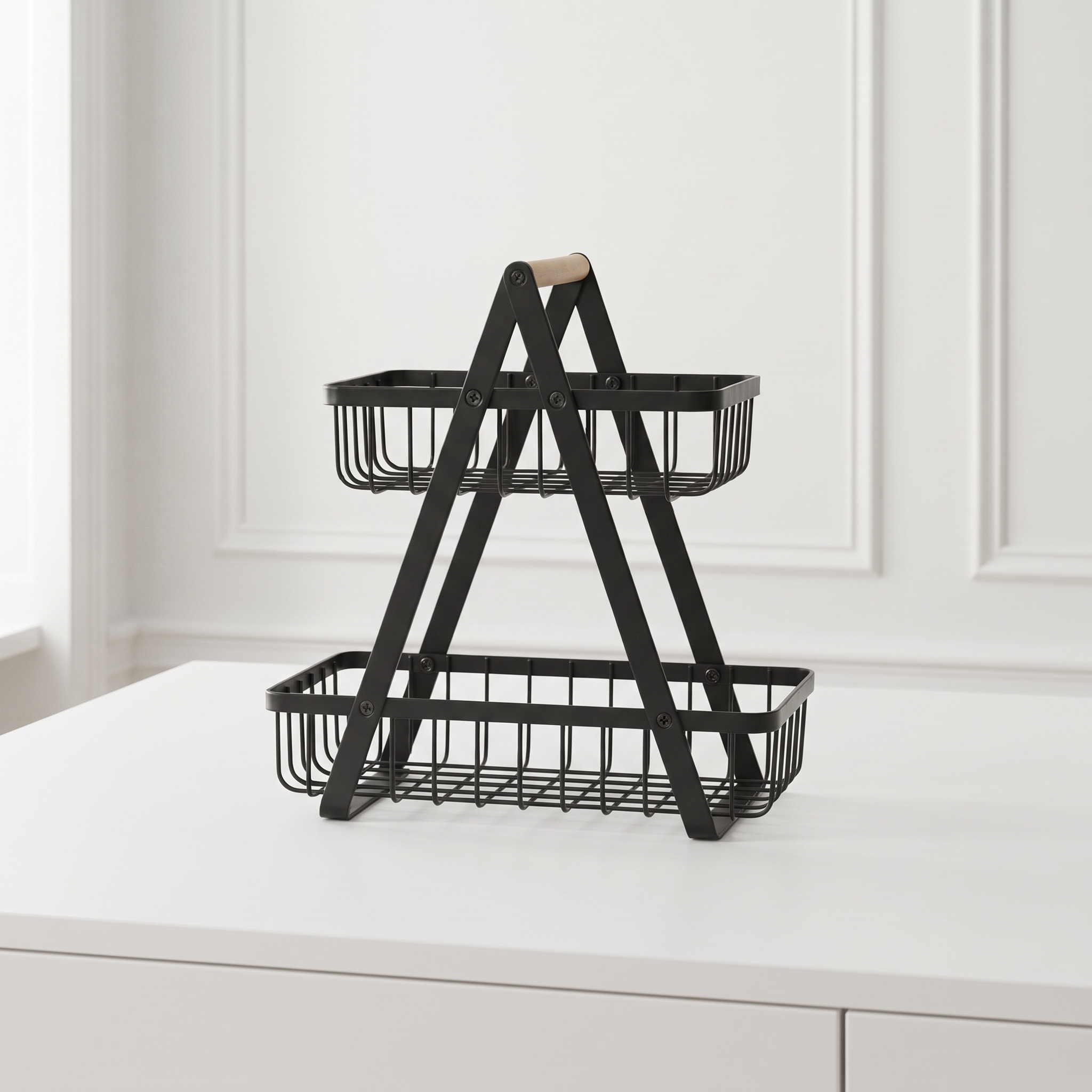 2-etagers køkken organizer til bordplade, 33 × 20,5 × 31cm