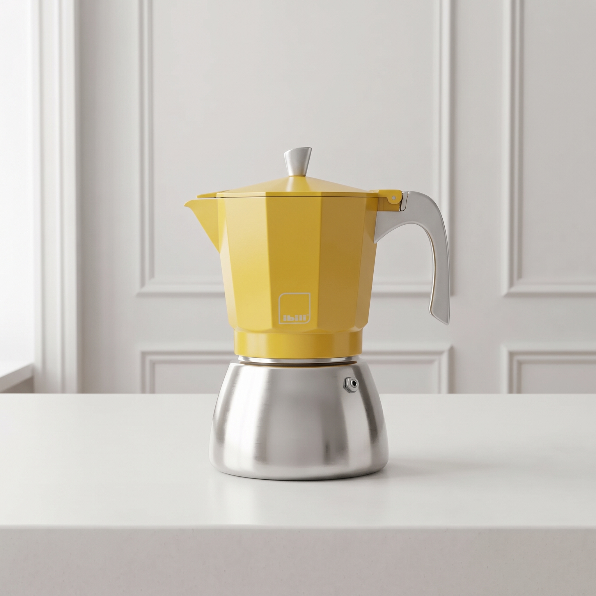 Gul espressokande til induktion, 3 kopper 150 ml