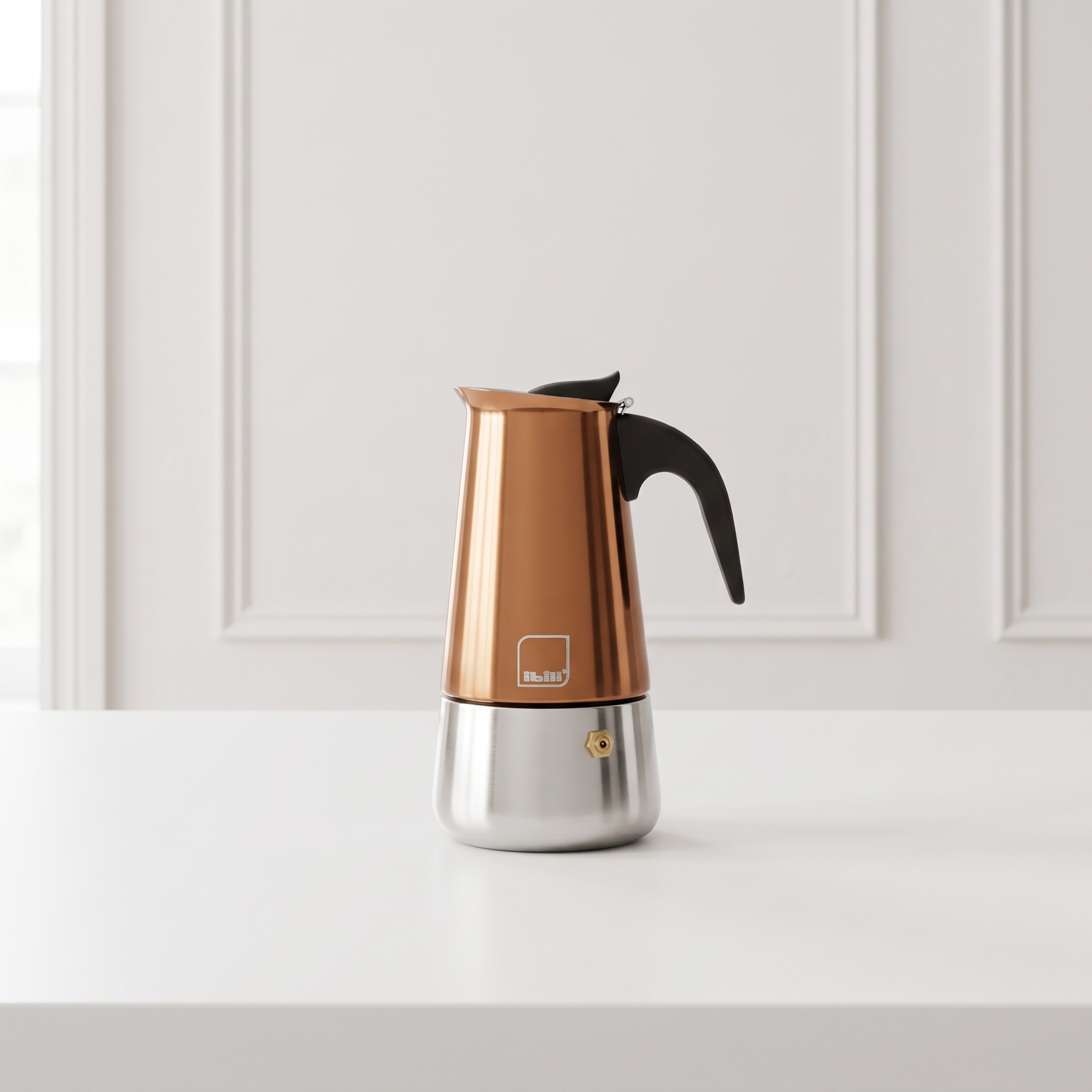 Ibili moca cupra espressokande 6 kopper – Til induktion - Rustfrit stål 285 ml