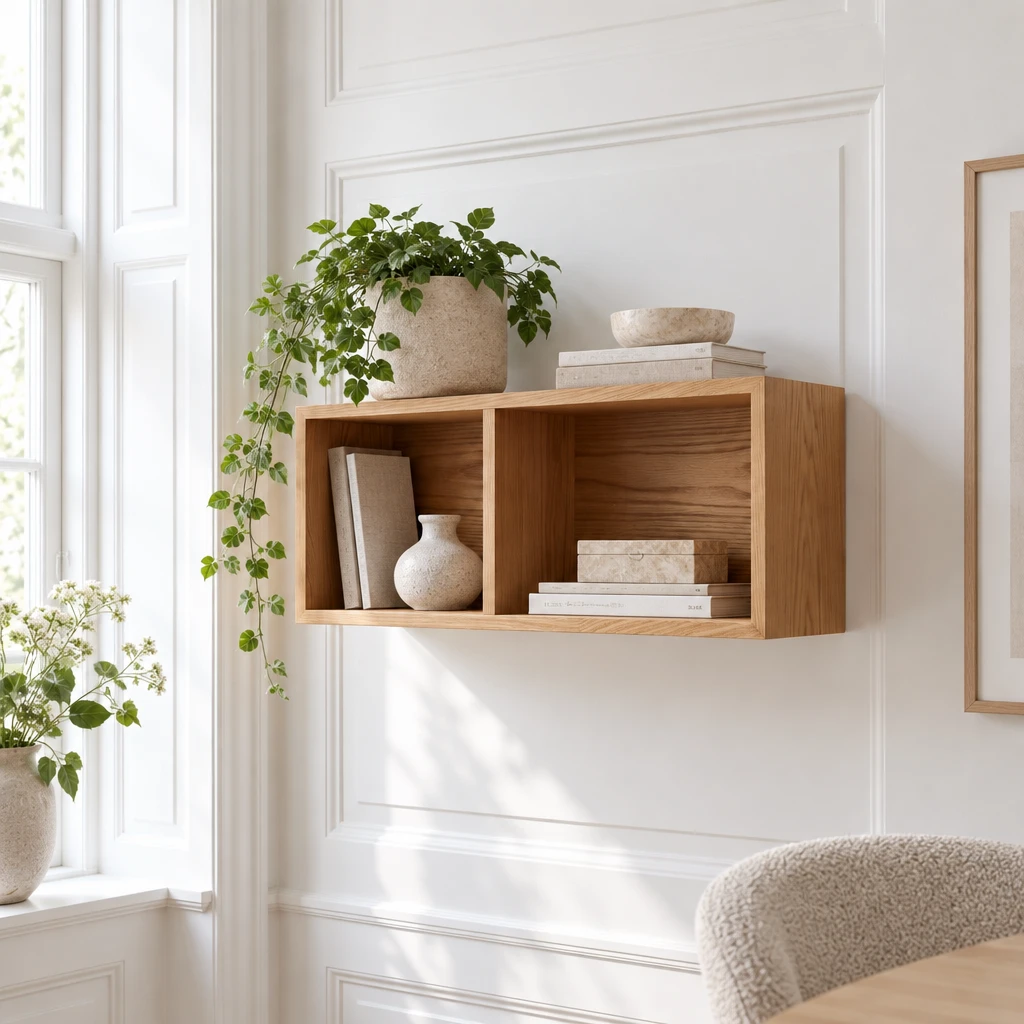 ELIAS  V&auml;gghylla i ekfan&eacute;r och FSC&reg;-certifierad MDF  71&times;20&times;H30 cm