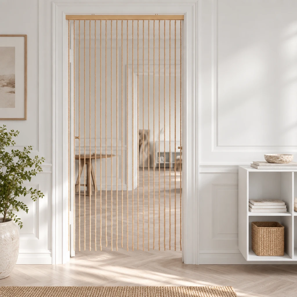 Majsgardin till d&ouml;rr  Tr&auml;  Natur  36 tr&aring;dar  90&times;200 cm